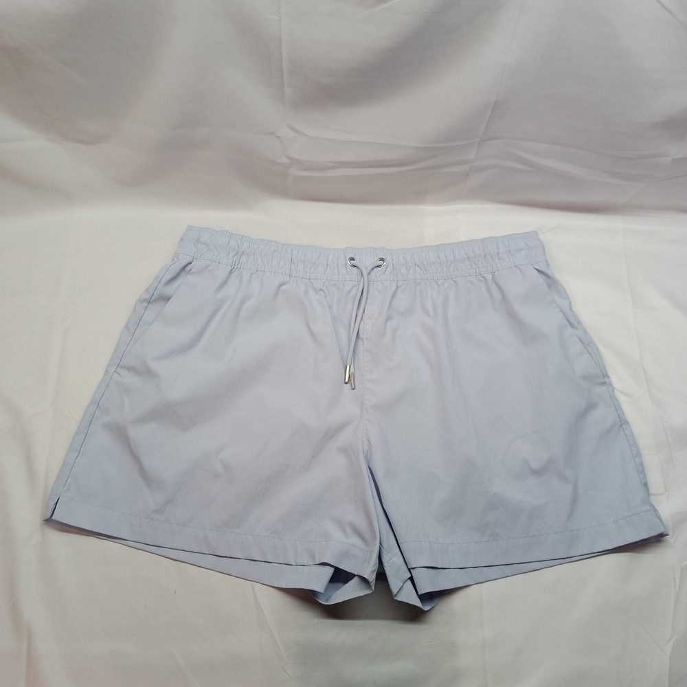 Athleta Trekkie North Shorts Light Blue Elastic Waist Hiking Athletic Womens L